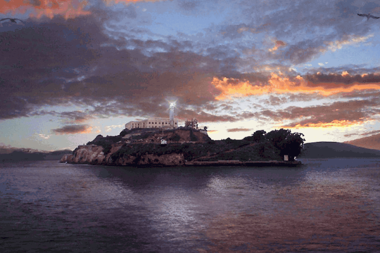Alcatraz Island post sunset