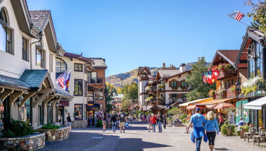 Scenic view of a village in Colorado, USA