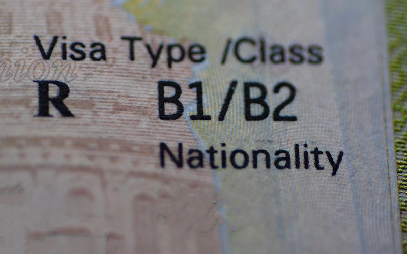 U.S. B1/B2 Business Travel Visa stamp