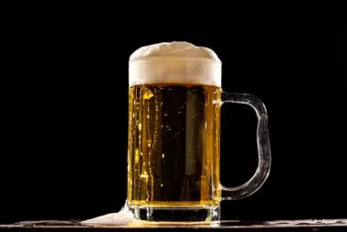 Close-Up Shot of a Glass of Beer