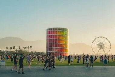 People at Coachella Music Festival in USA