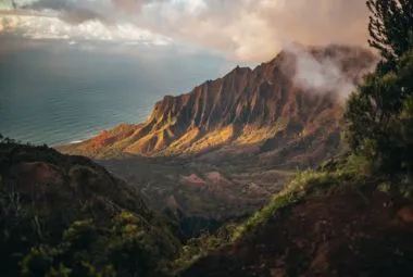 Breathtaking Kalalau Valley Mountains Scenic View in Kauai, Hawaii
