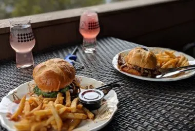 Two Cooked Sliders and Fries